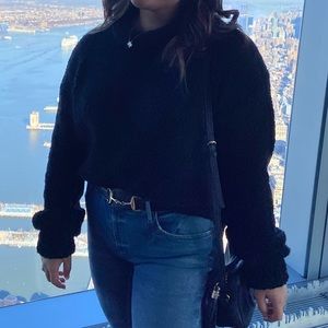 Something Navy mock neck sweater